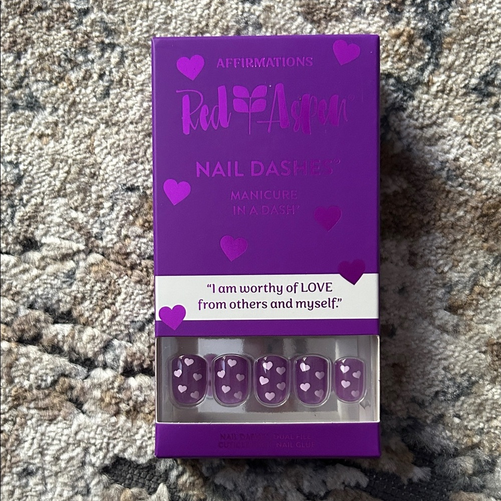 Red Aspen Purple Heart Press-On Nails